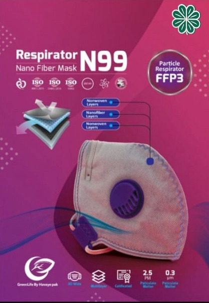 ماسک n99 کربن اکتیو